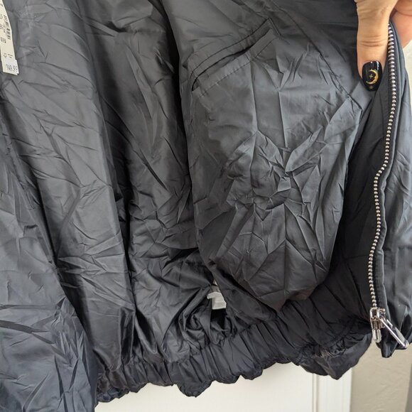 Madewell | Black Quilted Bomber Puffer Jacket Size XXS - Picture 5 of 8